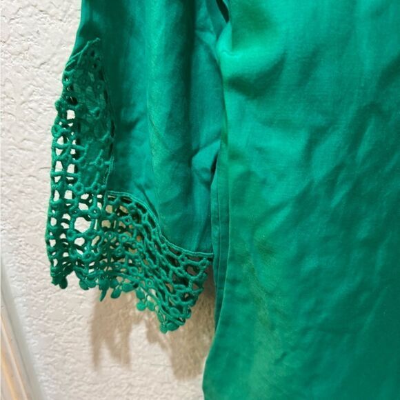 Chico's Embroidered 3/4Sleeves blouse Size 1 or Medium - Picture 6 of 8